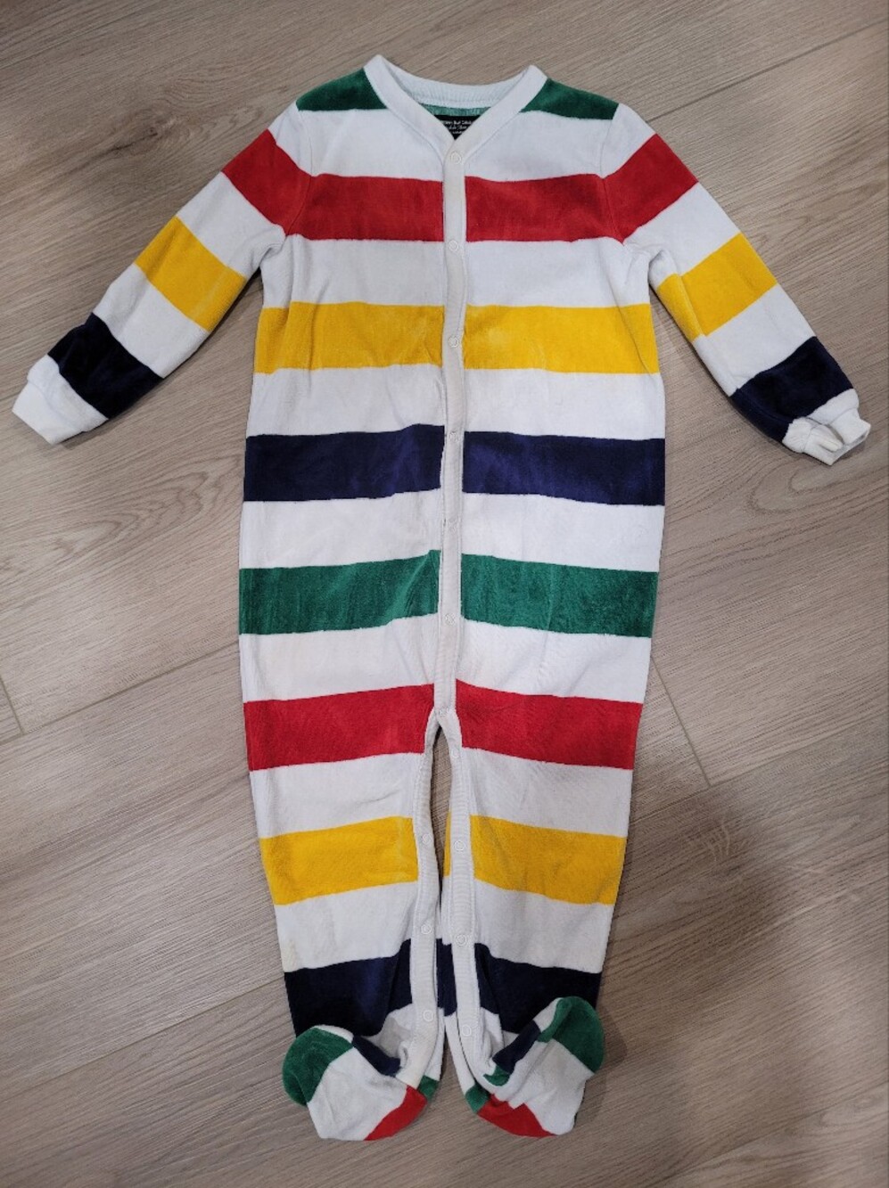 Hudsons Bay 4 Striped Footed Pajama Infant 18-24M